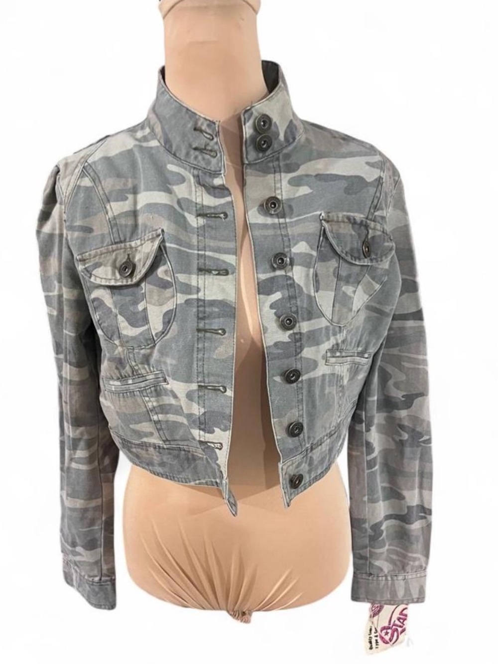 NWT STAR Jeans Y2K Camo Cropped Utility Jacket - Size Junior M - Women's XS/SM